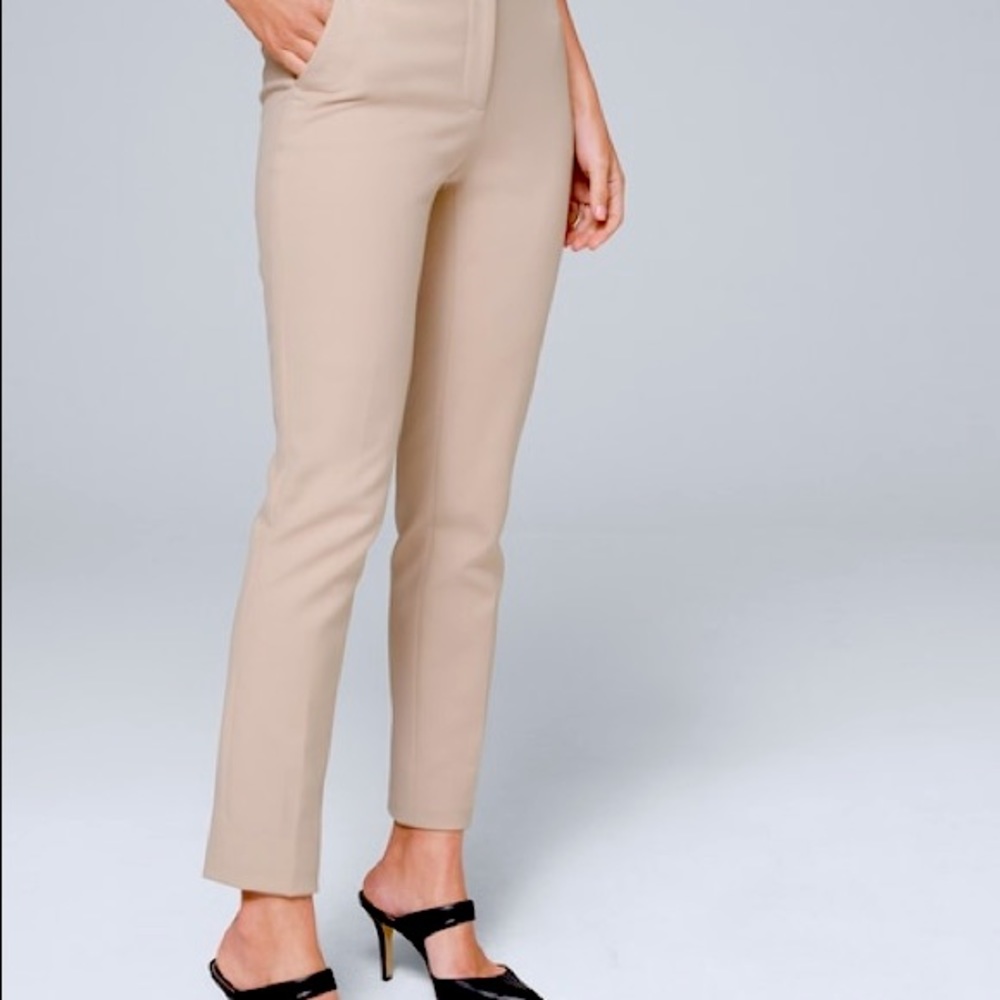 White House Black Market Slim Ankle Pants-blush